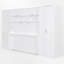 Lit escamotable double avec garde-robe, tiroirs et tablettes