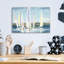 «Horizon Blue» par Julia Purinton, art mural en verre acrylique-998910390