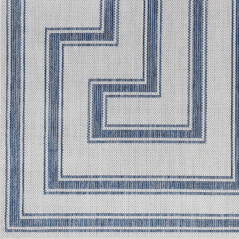 Geometric Indoor / Outdoor Rug, Runner 2'7" x 7'3"