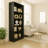 5-Tier Bookshelves Storage Cabinet Black-1538857357