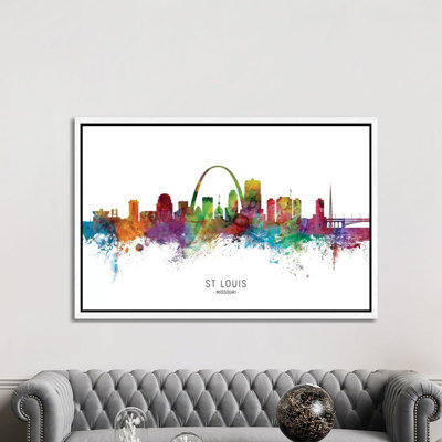 St Louis Missouri Skyline by Michael Tompsett - 1 Piece Wall Art on Canvas