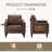 Lambertville Wide Upholstered Accent Chair Faux Leather Armchair-208523145