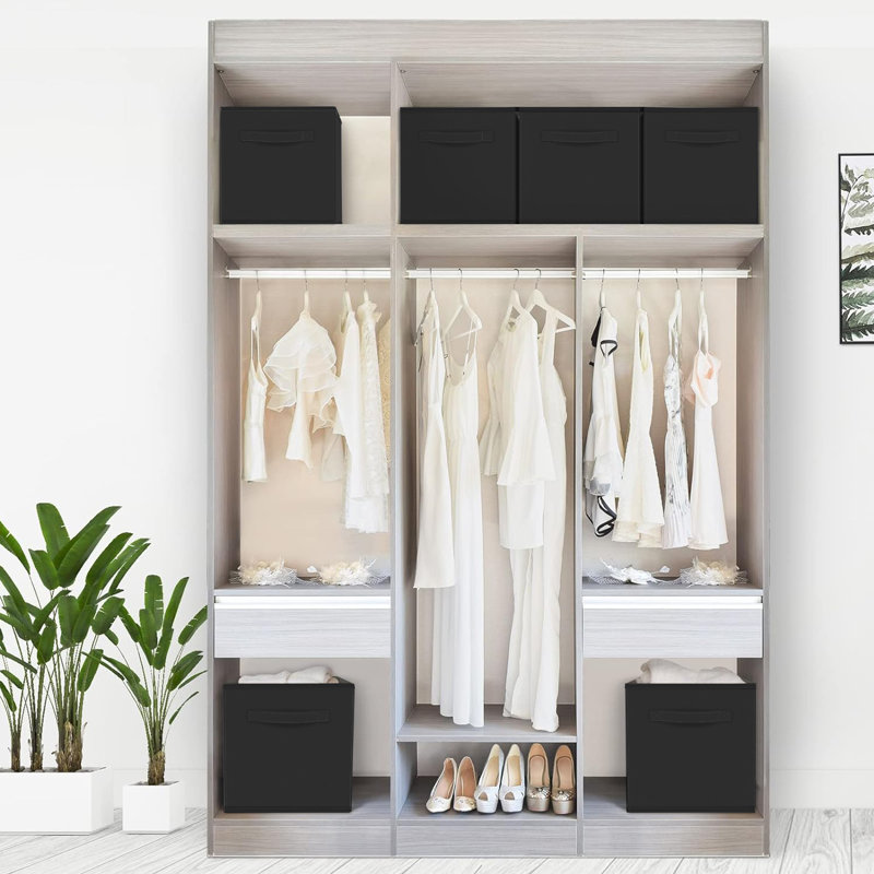 Ensemble de 6 bacs en carton avec rangement