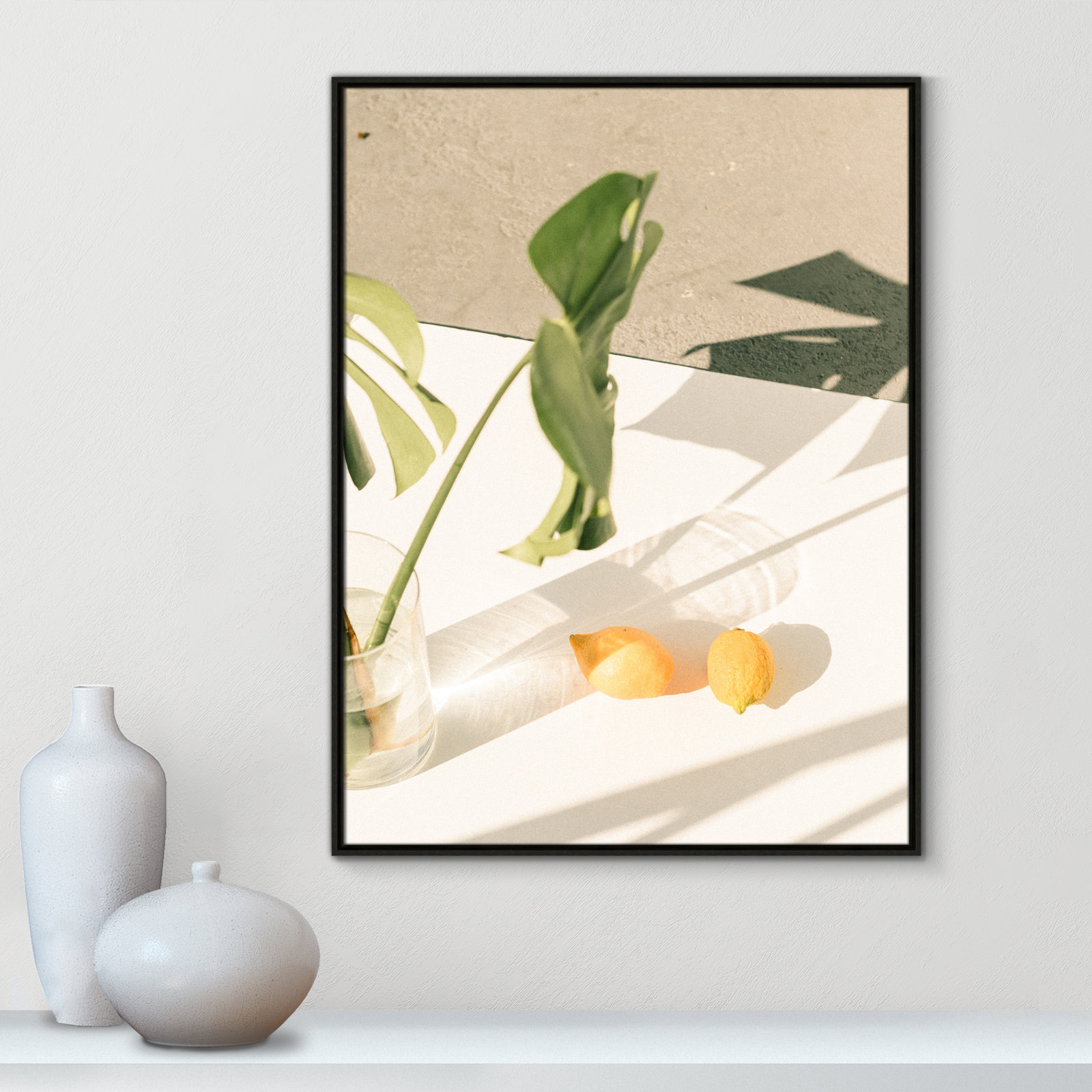 Citrus and Palms Print, 41.5'' H x 31.5'' W x 2'' D, Espresso Framed