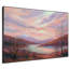 Très grande reproduction d'art sur toile - Vallée de montagne rose avec lac Serene, œuvre d'art pour le salon ou la chambre à coucher - «Assemblage requis du cadre (cadre non fini)»-1247254901