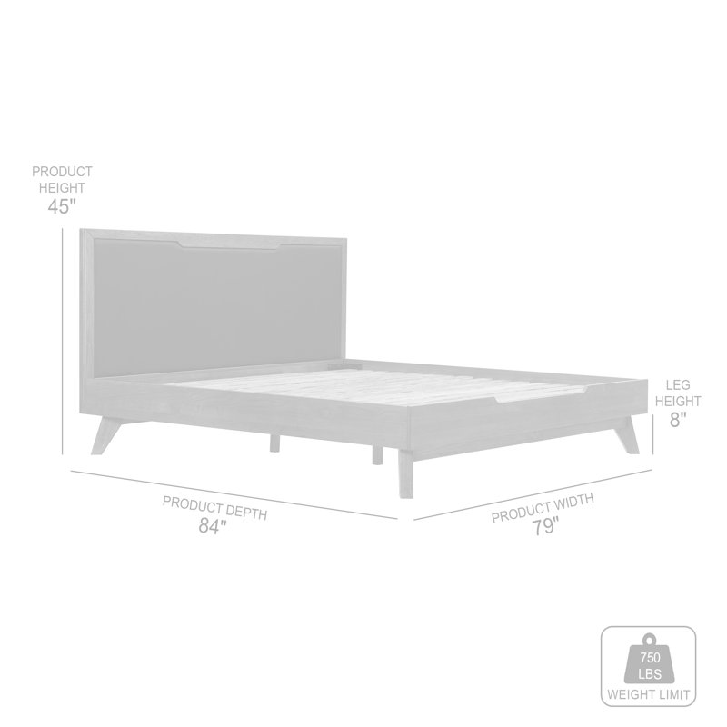 Barukh 13.7" King Platform Bed Frame, King