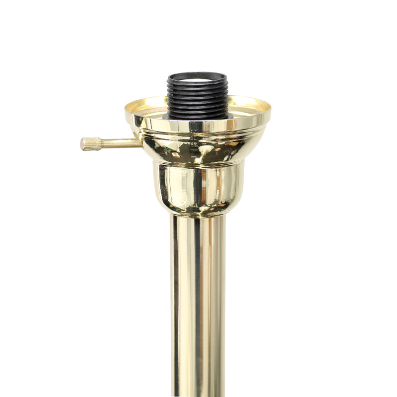 Elegant Gold Iron Floor Lamp with Scalloped Glass Shades