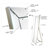 Patrie Glass Frame Rectangle Wall and Freestanding Mirror