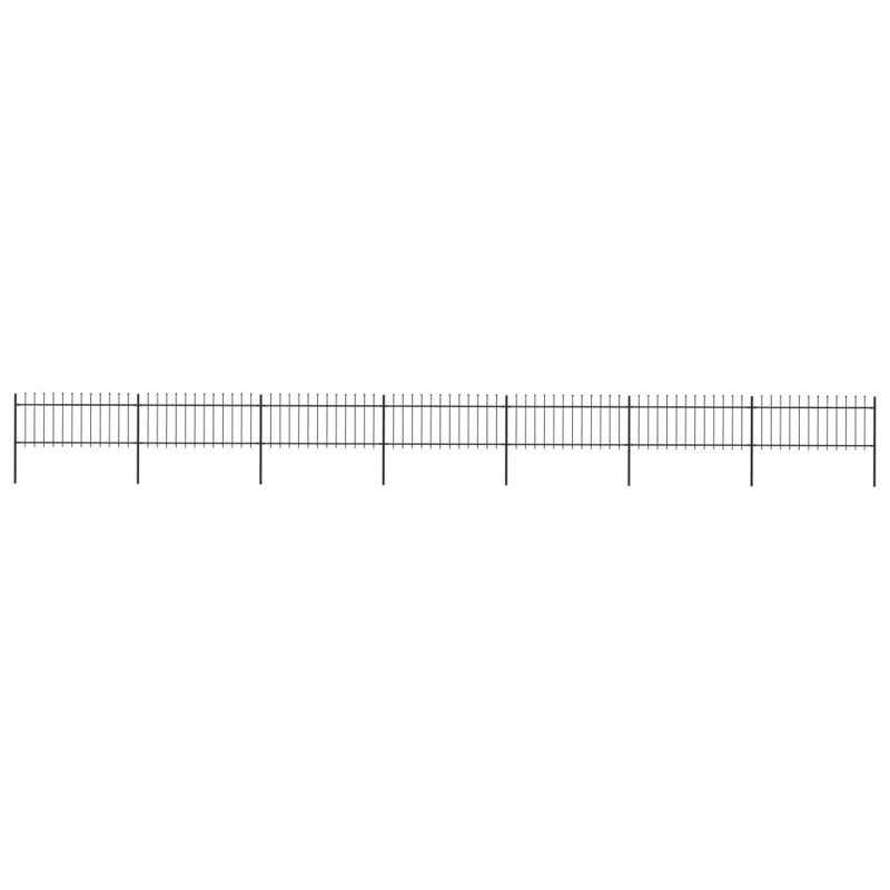 Hademar Garden Fence Spear Top Steel Outdoor Panels Barrier Border Multi Sizes
