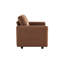 Velours côtelé brun moderne à 2 places, tissu confortable à toutes les saisons, style minimaliste, pieds noirs, décoration intérieure et de bureau pour différents espaces, tissu froissé, design, structure