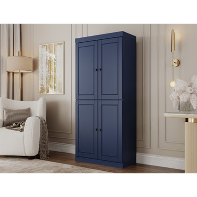 Arreana 32" W x 71.5" H Solid Wood 6-Shelf Bookcase