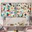 Daichi - Ensemble de 2 collages carrés à formes abstraites-101847412-101847413
