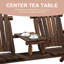 2 chaises et table en bois, meubles de patio pour terrasse, cour, porche, siège de foyer extérieur confortable avec cour arrière