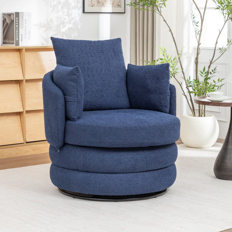 Chaise pivotante Ashyiah, Bleu