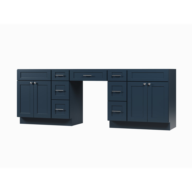 Ensemble de meuble-lavabo double 96 po Disar, Blue