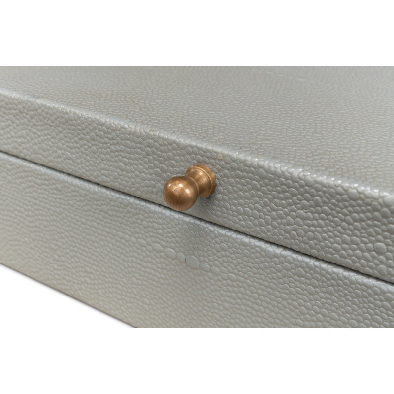 Gatsburg Handmade Decorative Box, Light Gray
