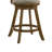 Aiden Modern Farmhouse Swivel Wood Counter Height Kitchen Bar Stool In Sepia Brown Finish With Grey Fabric Upholstered Seat-742533288-742533291-742533287