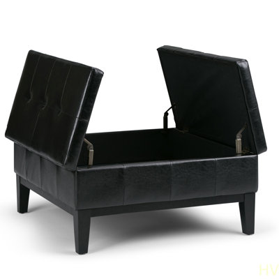 Dover - Square  Table Storage Ottoman   For Bedroom, Living Room And Entryway