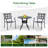 Nicole 33-Inch Roud Patio Dining Table for Lawn, Garden, Outside, Black