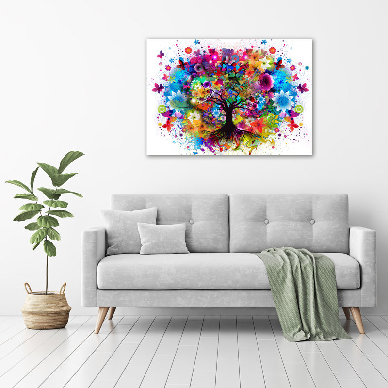 Colorful Tree - Unframed Art Prints on Glass