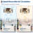 19 Inch Flush Mount Caged Ceiling Fan with Light 6 Speed Reversible Remote Control Farmhouse Low Profile Ceiling Fan for Bedroom Kitchen Dining Room