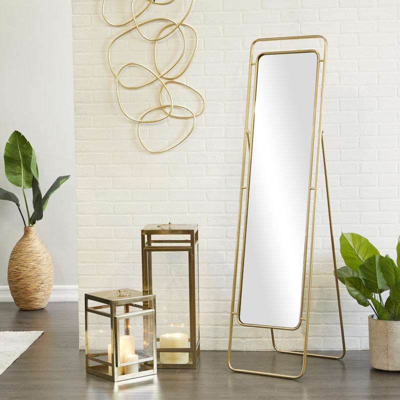 Metal Rectangle Floor Mirror