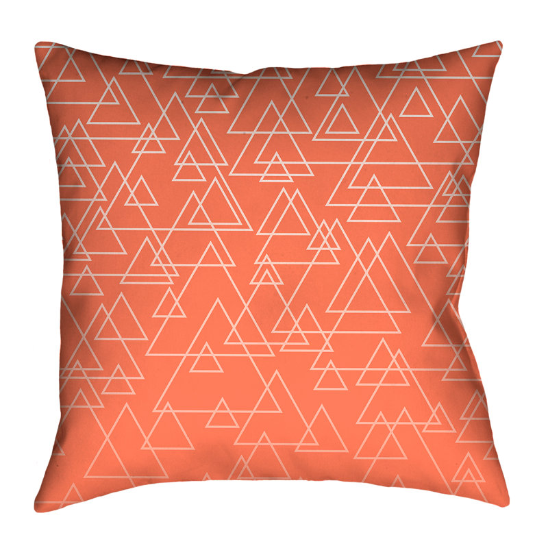 Coussin Katelyn Elizabeth, 16 po x 1 po, Orange, Faux lin
