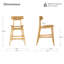 Tabouret de comptoir en bois massif-1981608211