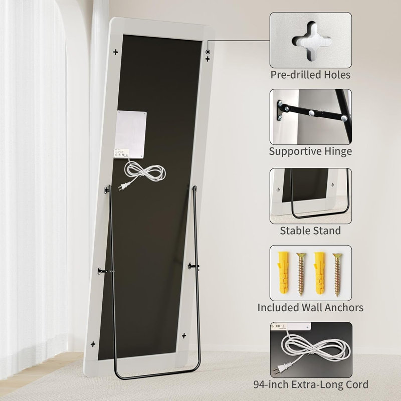 LED Full Length Mirror, 56"X20" Full Length Mirror With Lights