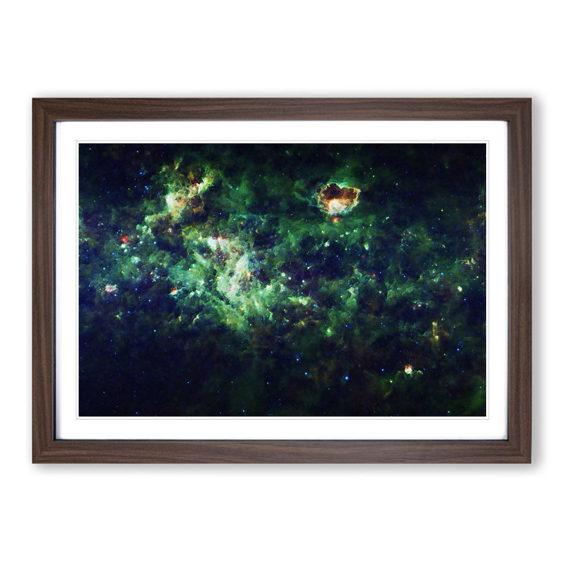 Universe Vol.33 in Abstract - Picture Frame Graphic Art Print, Walnut Framed, 27cm H x 36cm W x 2cm D