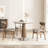 Walnut Round Sintered Stone Dining table-1424075895