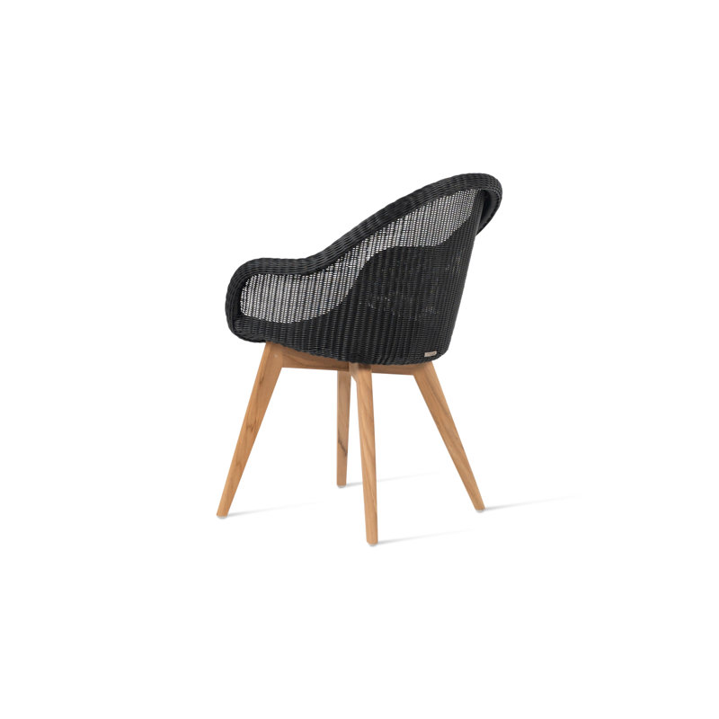 Edgard Outdoor Dining Armchair, Black
