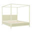 Lit plateforme à baldaquin en bois avec lattes de support-533435160-533435236