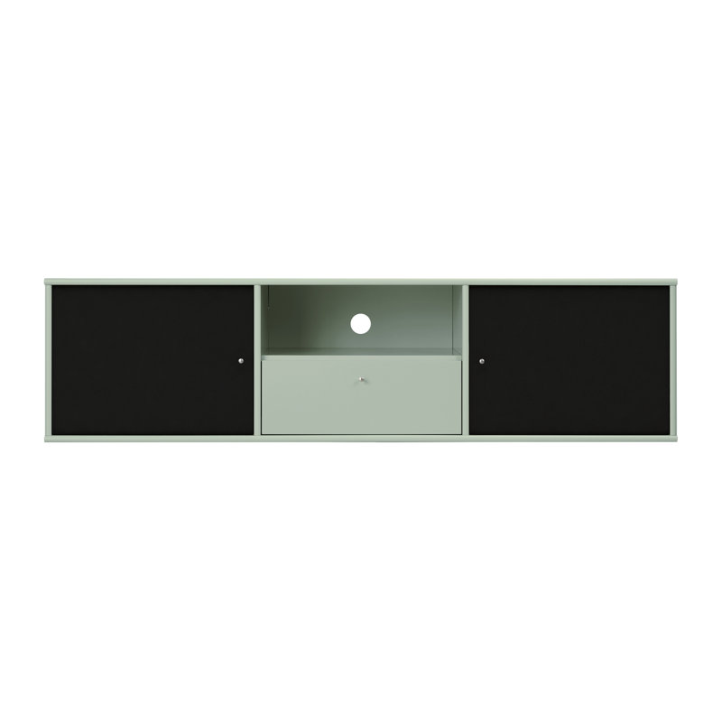 Mistral Unfinished TV Stand for TVs up to 65", Matte Black/Green