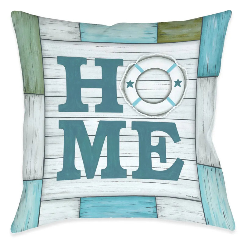 Nautical Home Reversible Throw Pillow