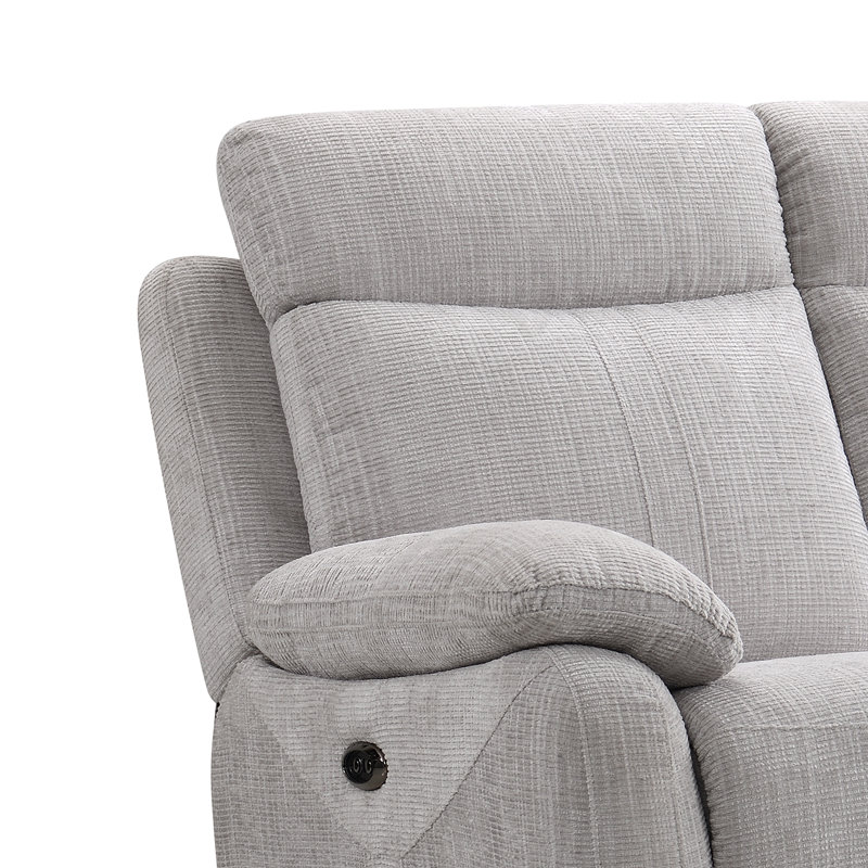 Bikash 2 Seater Electric Reclining Loveseat, Grey