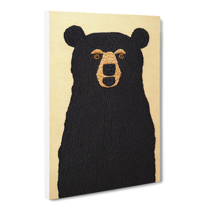 Bear Embroidery Vol.2 - Wrapped Canvas, 50cm H x 35cm W x 3cm D