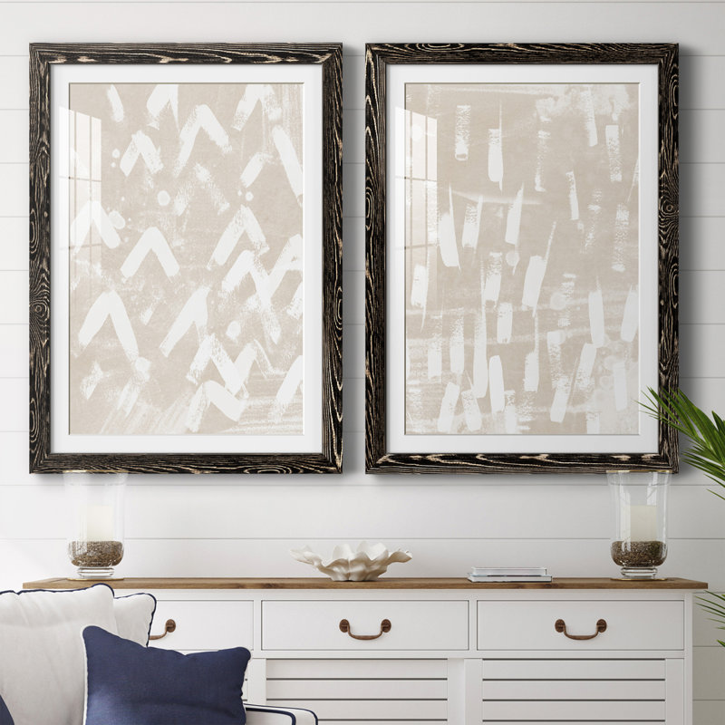 Earth Gravure III - ensemble de 2 peintures encadrées, H 43,5 po x l 31,5 po x P 1 po, Cadre noir