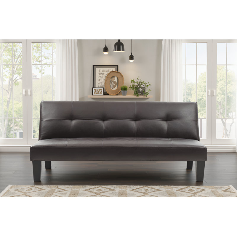 Loures Faux Leather Sofa Bed, Cappuccino