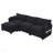 Oversized Modular Sectional Sofa With Movable Ottoman, 4-Seat Modern Corduroy Couch, Convertible L-Shaped Design For Living Rooms And Offices-1691955836