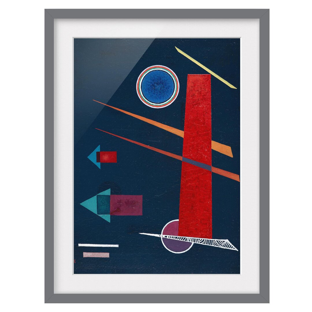 Gerahmtes Poster Mighty Red von Wassily Kandinsky