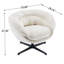 Fauteuil d'appoint pivotant rembourré-1996868924