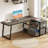 53" L Shaped Home Office Desk, Reversible Corner Computer Desk With 3 File Drawers And 2 Storage Shelves-1637002574