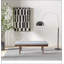 Banc Warren en tissu gris cendré