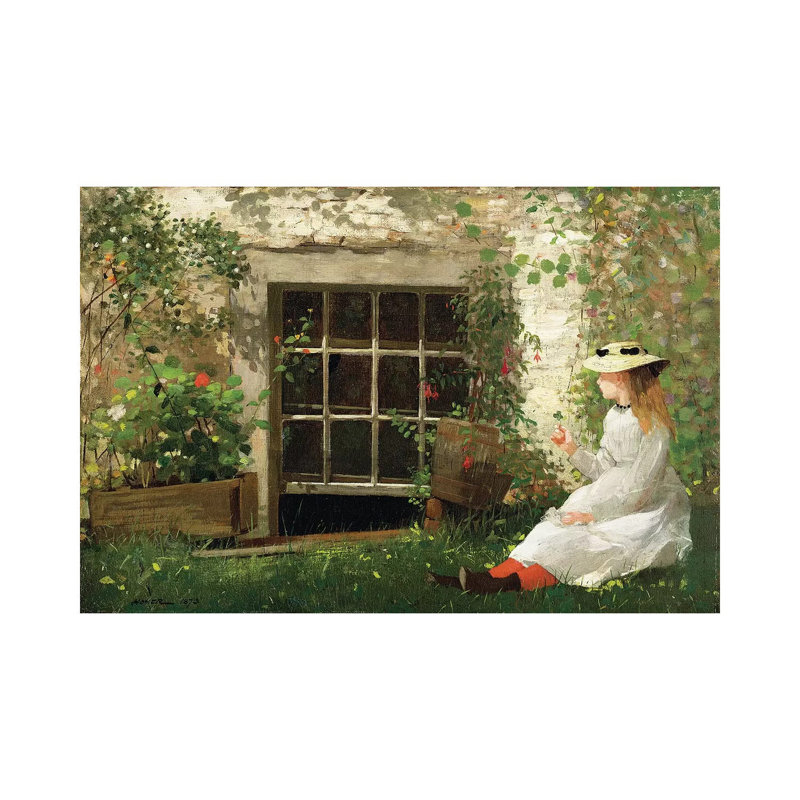The Four Leaf Clover, 1873 by Winslow Homer - Painting on Canvas, Wrapped Canvas, 45.72cm H x 66.04cm W x 3.81cm D