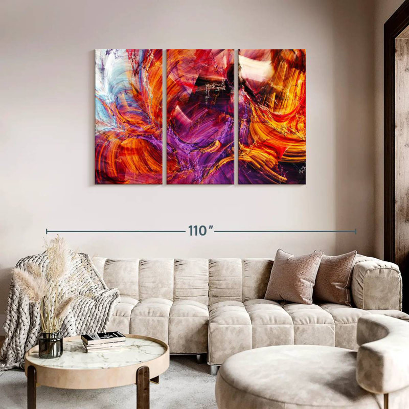 Avery Abstract Caramel Splash, 48" H x 74" W