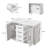 47.2" Kitchen Island With Prower Outlet & 4 Drawers, Faux Marble Kitchen Island With Storage Large Cabinet For Kitchen, Dining Room-1849817363