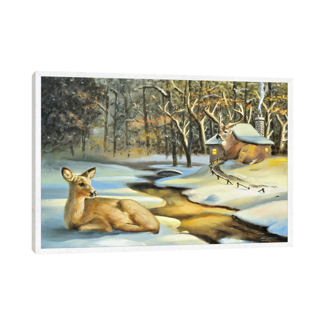 Deer Cabin Illusion von D. "Rusty" Rust - Gallery-Wrapped Canvas Giclée on Canvas