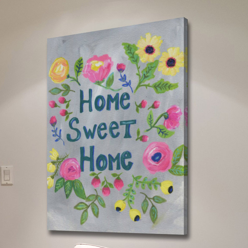 «Home Sweet Home» par Jill Lambert, reproduction sur toile tendue, H 24 po x l 16 po x P 1,5 po