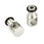 Ensemble de rail de quincaillerie de porte de grange coulissante en acier inoxydable brossé fixé au plafond (sans porte)-119917757